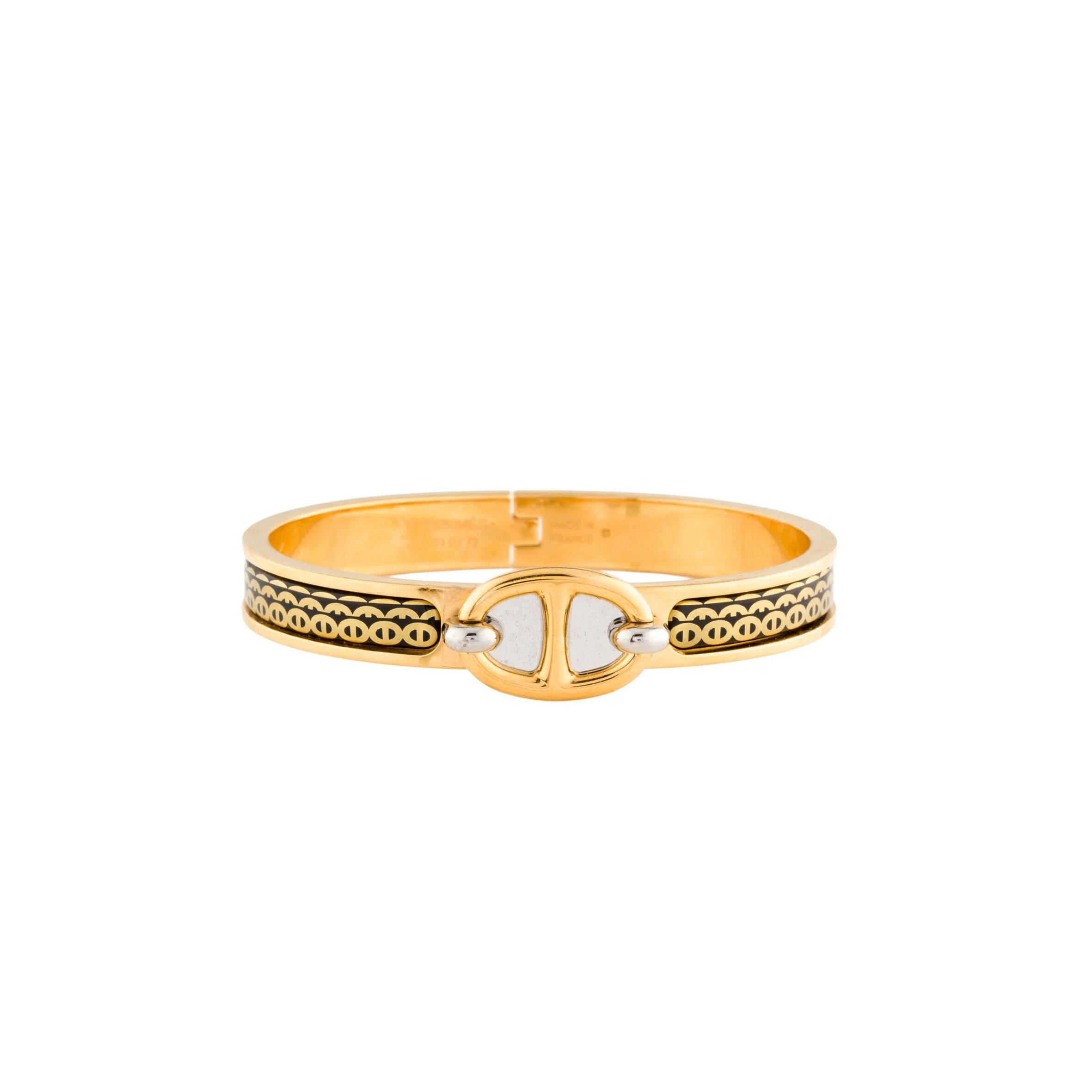H**me5 namel mini clic chaine d''ancre bracelet pm jaune or black